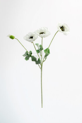 Yapay Çiçek 4lü Prenses Çiçeği Dalı 60 cm Beyaz - 4