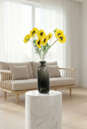 Yapay Çiçek 4lü Prenses Çiçeği Dalı 60 cm Sarı - Yapay Çiçek Deposu