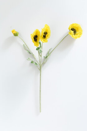 Yapay Çiçek 4lü Prenses Çiçeği Dalı 60 cm Sarı - 4