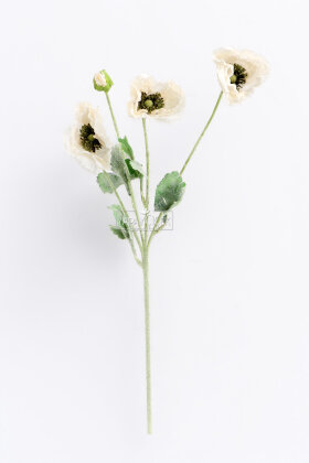 Yapay Çiçek 4lü Prenses Çiçeği Dalı 60 cm Krem - 4