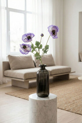 Yapay Çiçek 4lü Prenses Çiçeği Dalı 60 cm Lila - 3