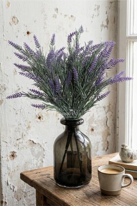 Yapay Bitki 5 Dallı İspanyol Lavantası Demeti 43 cm Mor - Yapay Çiçek Deposu