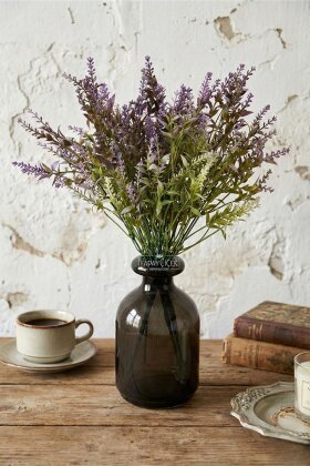 Yapay Bitki 5 Dallı Püsküllü Lavanta Demeti 38 cm Lila - Yapay Çiçek Deposu