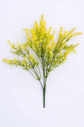 Yapay Bitki 5 Dallı Püsküllü Lavanta Demeti 38 cm Sarı - 3