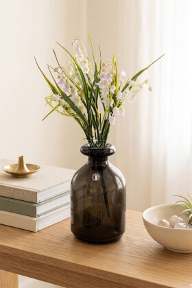 Yapay Bitki 7 Dallı Miyabi-Müge Çiçeği Demeti 35 cm Lila - 2