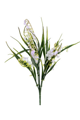 Yapay Bitki 7 Dallı Miyabi-Müge Çiçeği Demeti 35 cm Lila - 3