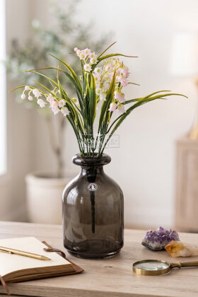 Yapay Bitki 7 Dallı Miyabi-Müge Çiçeği Demeti 35 cm Toz Pembe - 2
