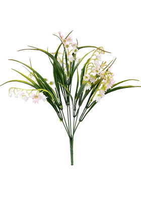 Yapay Bitki 7 Dallı Miyabi-Müge Çiçeği Demeti 35 cm Toz Pembe - 3