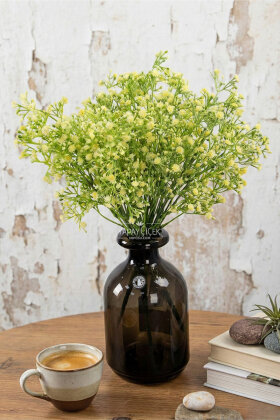 Yapay Bitki 7 Dallı Pıtırcıklı Cipso Demeti 35 cm Krem - Yapay Çiçek Deposu