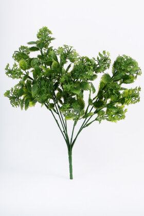 Yapay Bitki 7 Dallı Serrula Demeti 35 cm Yeşil - 3