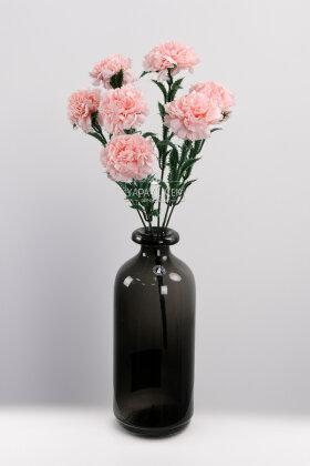 Yapay Çiçek 7li Karanfil Çiçeği Demeti 40 cm Pembe - 2