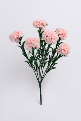Yapay Çiçek 7li Karanfil Çiçeği Demeti 40 cm Pembe - 3
