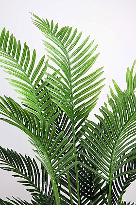 Küre Saksıda Yapay Ağaç 15 Yapraklı Madagaskar Areka Palmiyesi Ağacı 175 cm Beyaz - 4