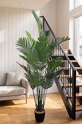 Yapay Ağaç 18 Yapraklı Zeren Areka Palmiyesi Ağacı 210 cm - 2