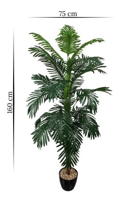 Yapay Ağaç 28 Yapraklı Luminous Leaf Areka Palmiyesi Ağacı 160 cm - 4