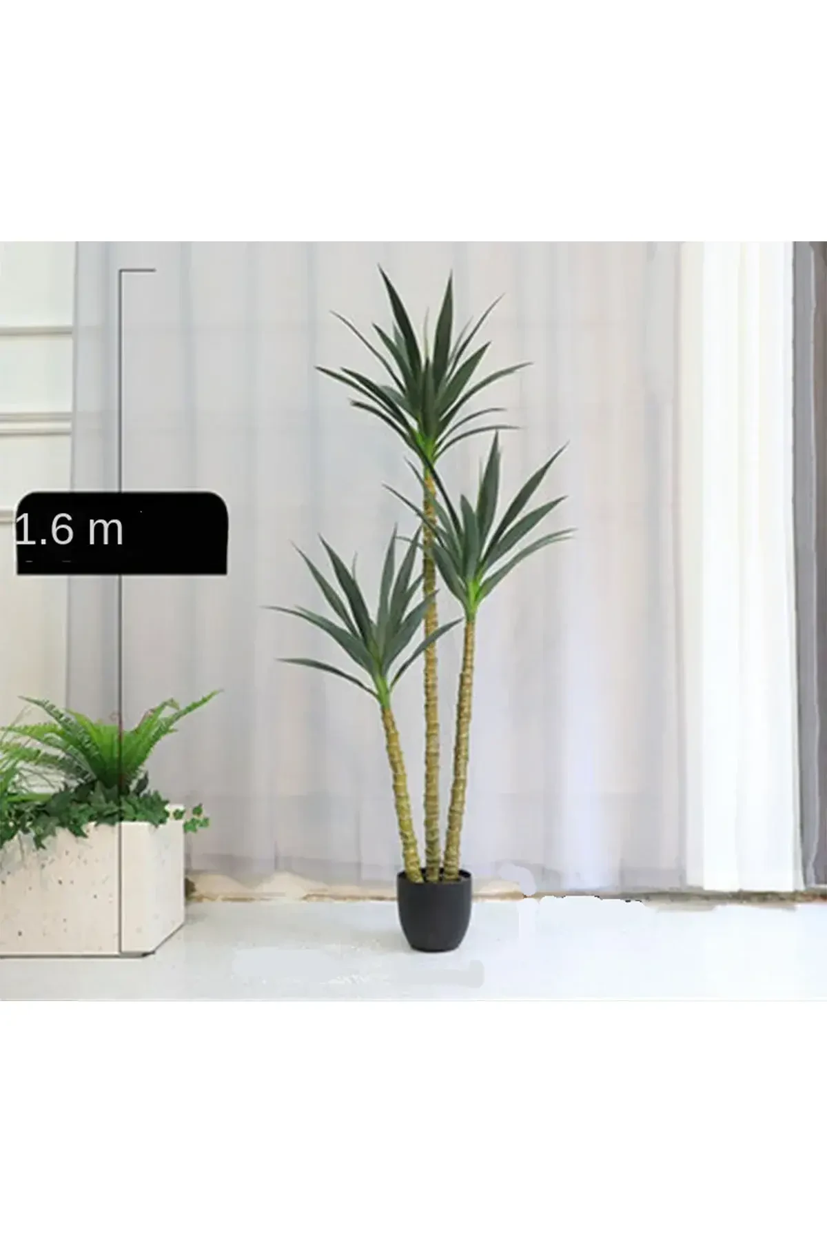 Yapay Ağaç 3 Gövdeli Agave 160 cm Saksılı - 4