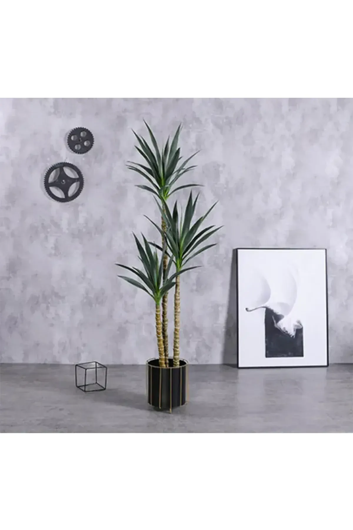 Yapay Ağaç 3 Gövdeli Agave 160 cm Saksılı - 5