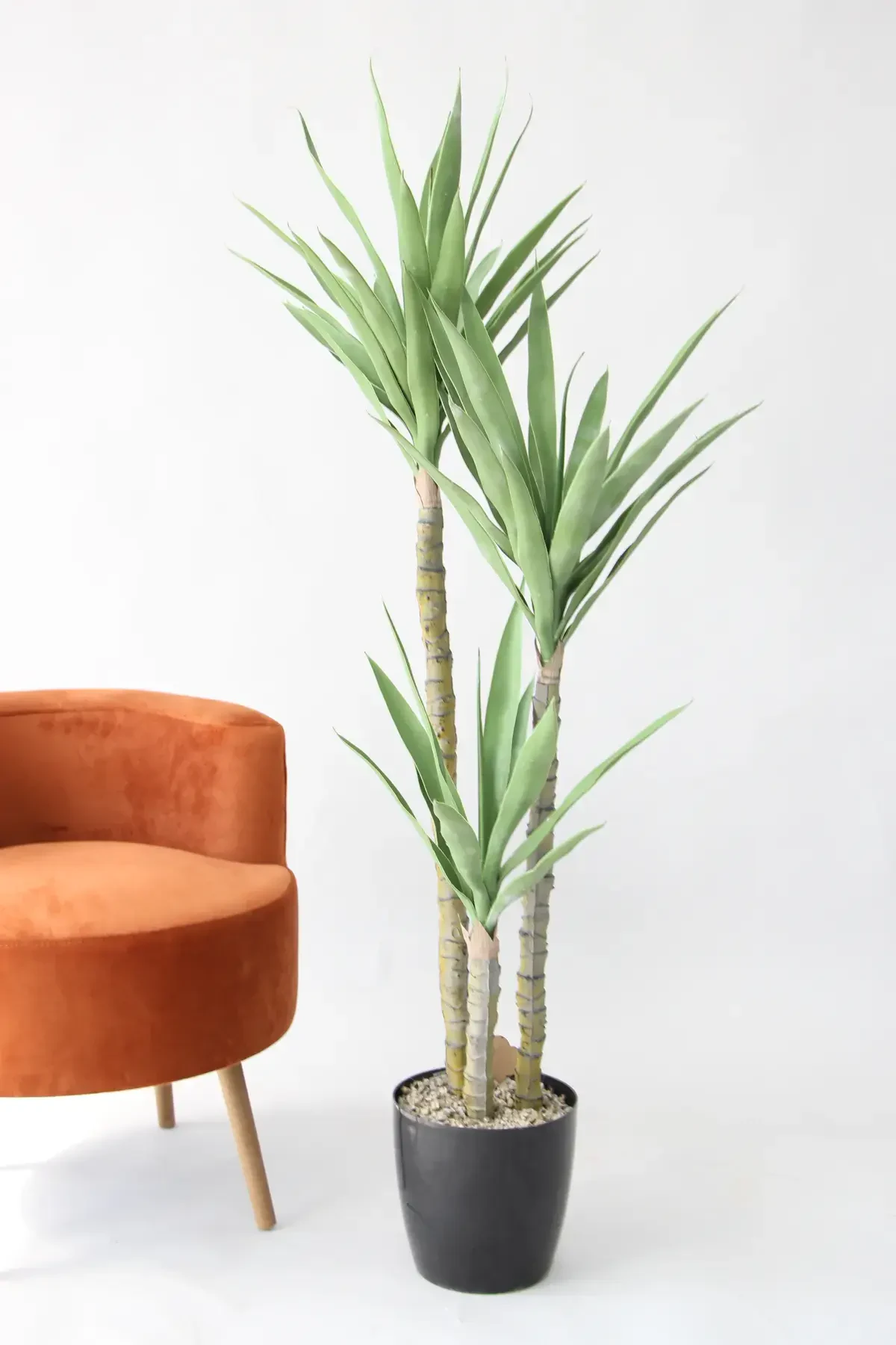 Yapay Ağaç 3 Gövdeli Agave 160 cm Saksılı - Yapay Çiçek Deposu
