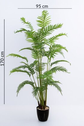 Siyah Saksıda Yapay Ağaç Areka Palmiyesi 170 cm - 6