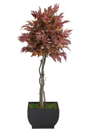 Yapay Ağaç Bodur Akçaağaç Ağacı 150cm Bordo-Sarı-Yeşil - 1
