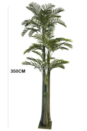 Yapay Ağaç Büyük 3 Gövde Dev Areka Palmiyesi 350 cm - 4