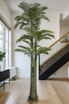 Yapay Ağaç Büyük 3 Gövde Dev Areka Palmiyesi 350 cm - Yapay Çiçek Deposu