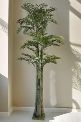 Yapay Ağaç Büyük 3 Gövde Dev Areka Palmiyesi 350 cm - 5