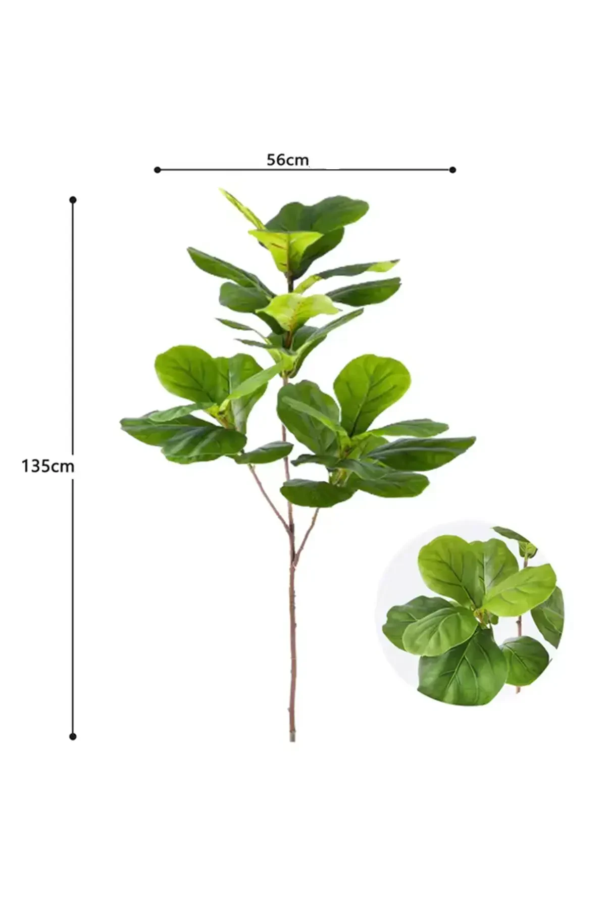 Yapay Ağac Keman Bitkisi 3 Dallı 135 cm (Saksısız) - 6