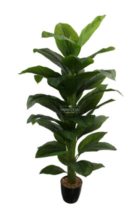 Yapay Ağaç Yoğun Yapraklı Premium Difenbahya 165 cm Yeşil (34 Yapraklı) - 3