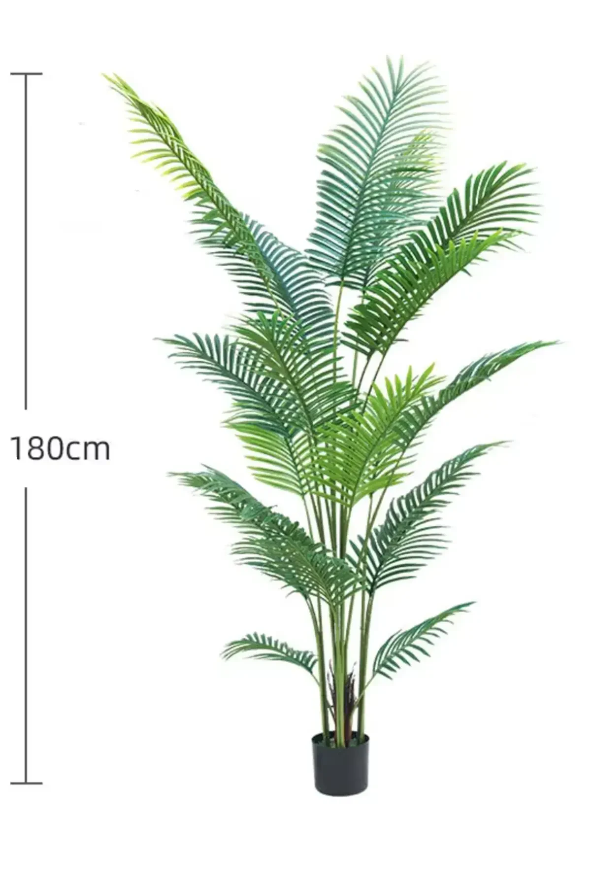 Yapay Ağaç Areka Palmiye Ağacı 180 cm Siyah Saksıda - 2