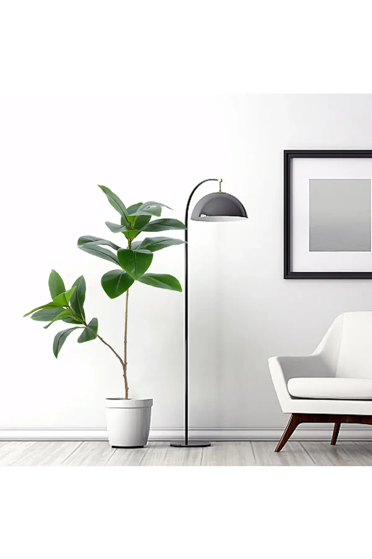 Yapay Ağac Kauçuk Bitkisi 2 Dallı 105 cm (Saksısız) - 6
