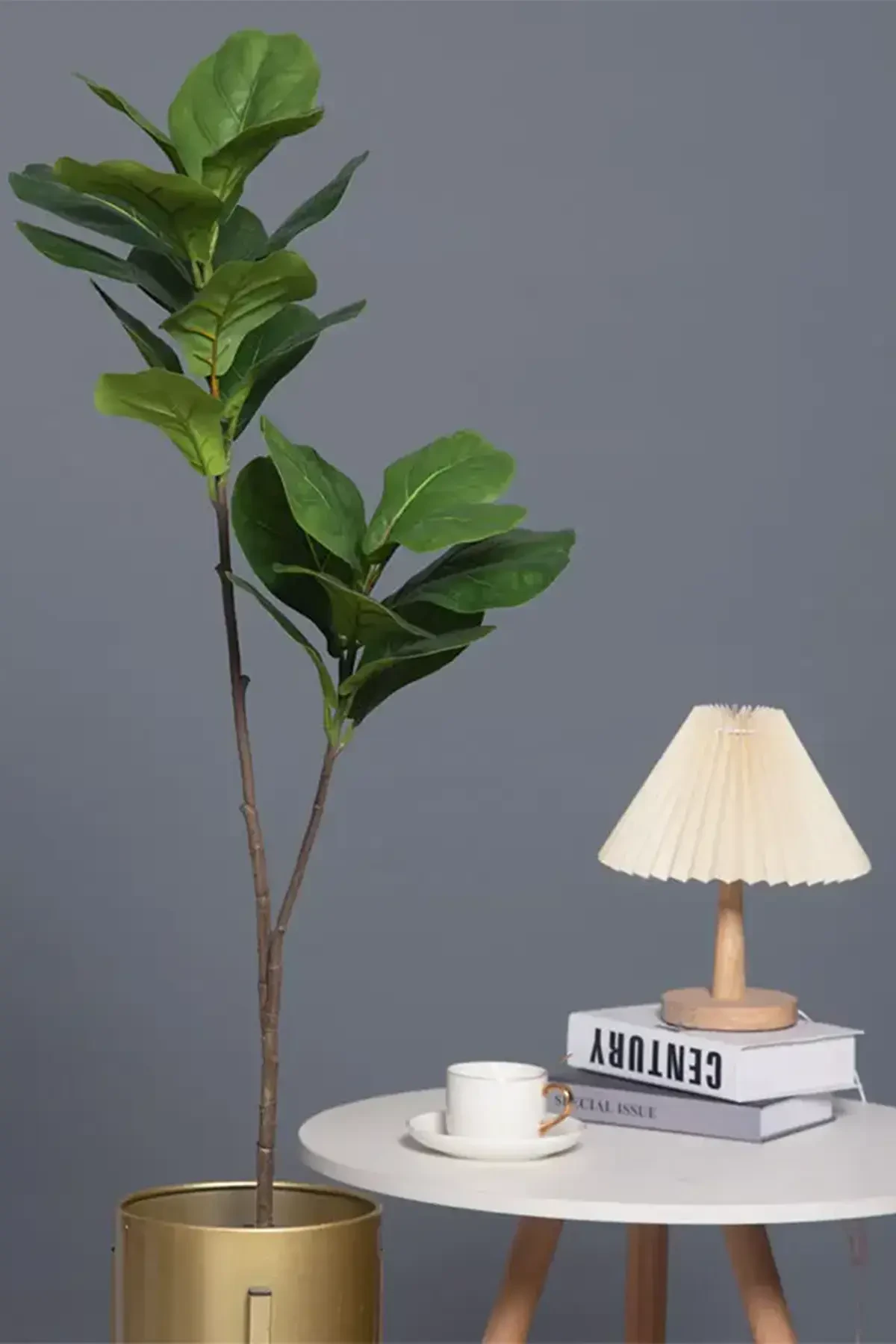 Yapay Ağac Keman Bitkisi 2 Dallı 105 cm (Saksısız) - 7