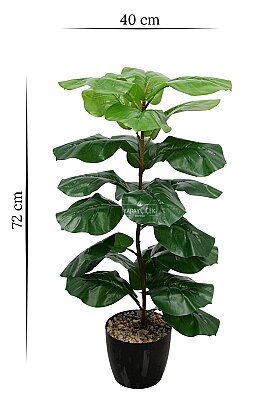 Yapay Ağaç Keman Yapraklı Kauçuk Ağacı 72 cm (23 Yapraklı) - 4