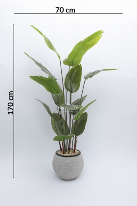 Yapay Ağaç Küre Saksıda 15 Yapraklı Starliçe Ağacı 170 cm - 4