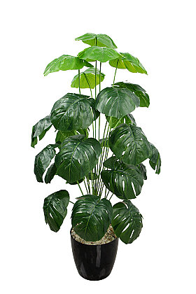 Yapay Ağaç Mini 24 Yapraklı Monstera Deve Tabanı 105 cm Yeşil - 3