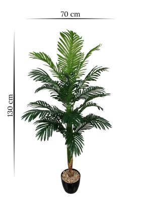 Yapay Ağaç 16 Yapraklı Minimalist Tropika Areka Palmiyesi Ağacı 130 cm - 4