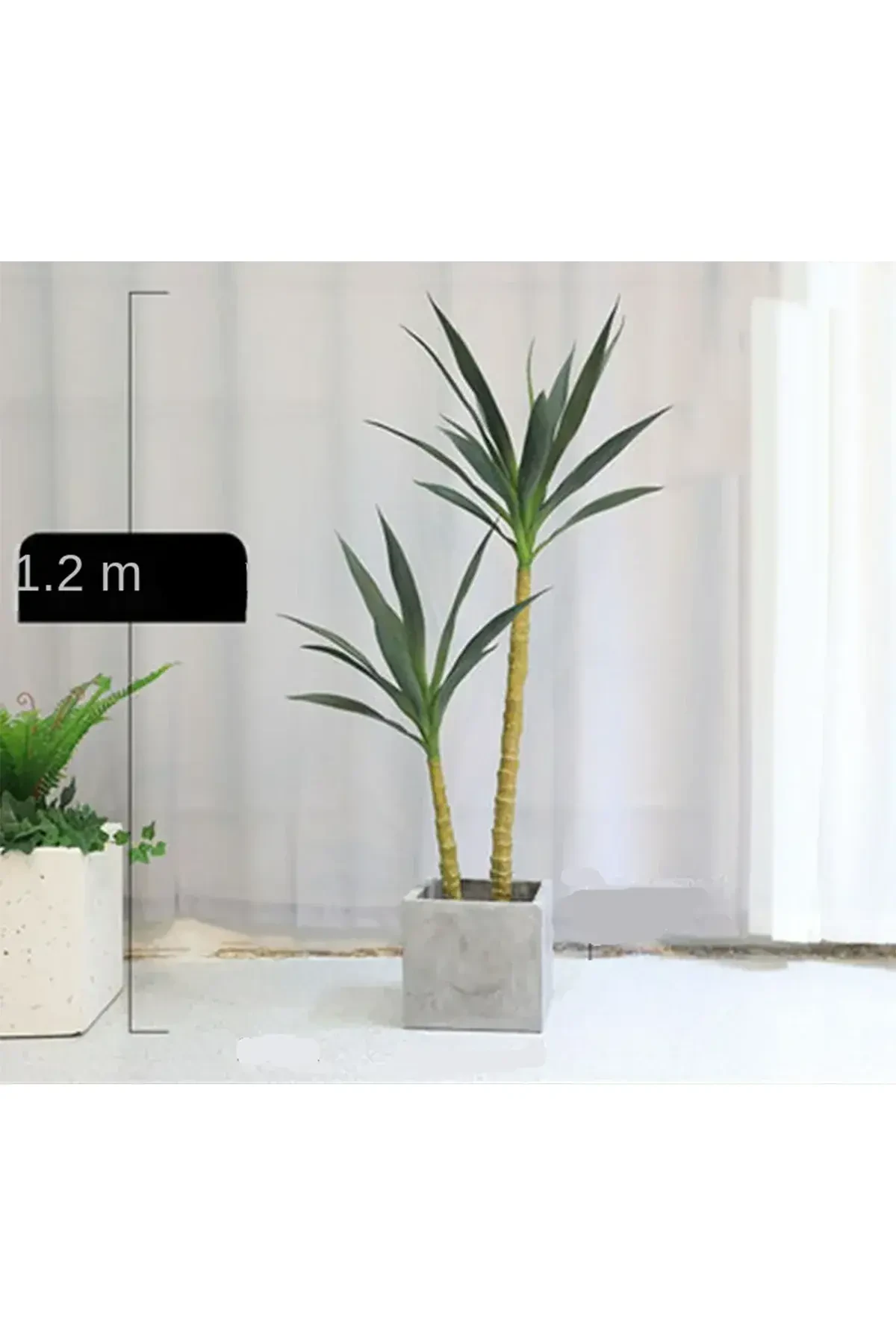 Yapay Ağaç 2 Gövdeli Agave 120 cm Saksılı - 4
