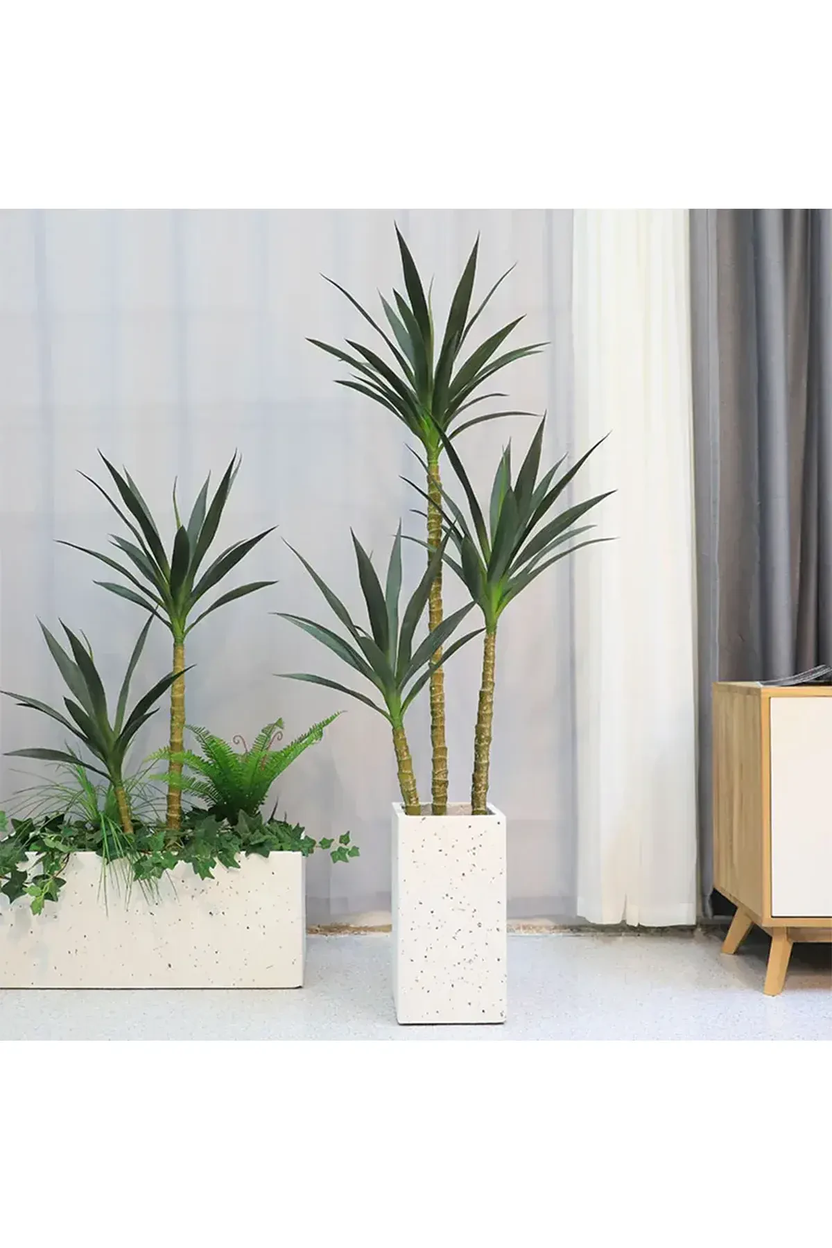Yapay Ağaç 2 Gövdeli Agave 120 cm Saksılı - 5