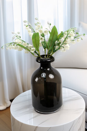 Yapay Çiçek 6 Dallı Bahar Çanı Demeti 30 cm Beyaz - 2