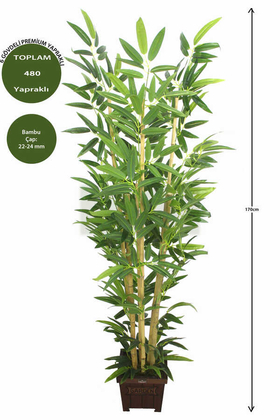 Yapay Bambu Ağacı Premium Kalite 170cm 6 Gövdeli - 1
