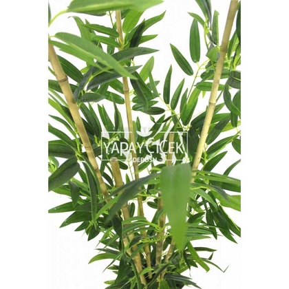 Yapay Bambu Ağacı Premium Kalite 170cm 6 Gövdeli Beyaz Saksılı - 4