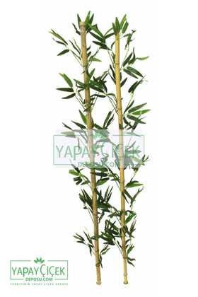 150 cm Yapay 18 Dal Yapraklı Gerçek Bambu - 2