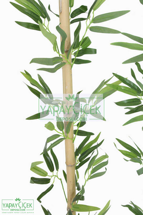 150 cm Yapay 18 Dal Yapraklı Gerçek Bambu - 3