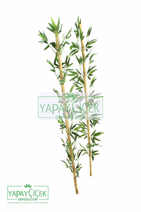 150 cm Yapay 18 Dal Yapraklı Gerçek Bambu - 4