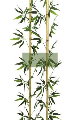 220cm Yapay 18Dal Yapraklı Doğal Bambu Tip5 - 3