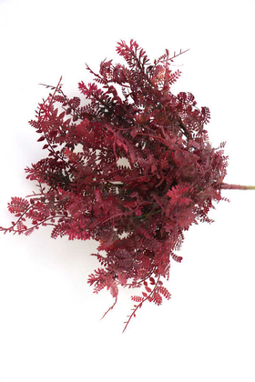 Plastik Pastel 7 Dallı Yeşillik Demeti Bordo - 2