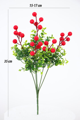Yapay Top Berry Kokina Demeti Yeni Yıl Çiçeği Yılbaşı Süsü 35 cm - 4