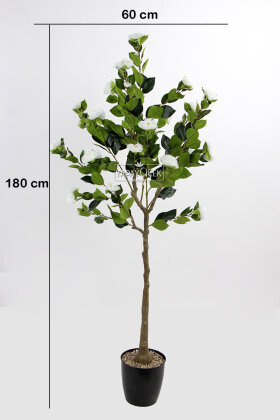 Yapay Premium Gül Ağacı 170 cm Beyaz - 5