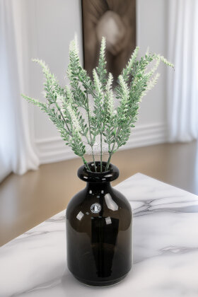 Yapay Lavanta Demeti Pudralı 25 İri Kafa Beyaz - Yapay Çiçek Deposu