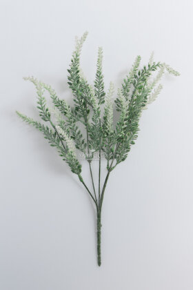 Yapay Lavanta Demeti Pudralı 25 İri Kafa Beyaz - 3